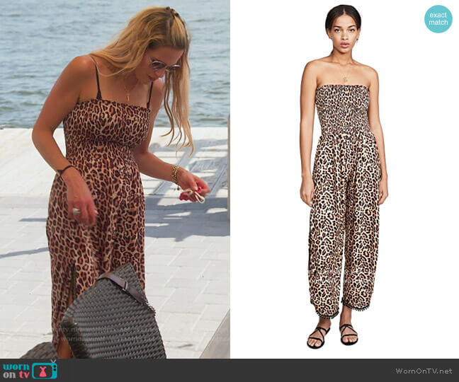 Peixoto Leopard Jumpsuit worn by Jackie Goldschneider on The Real Housewives of New Jersey