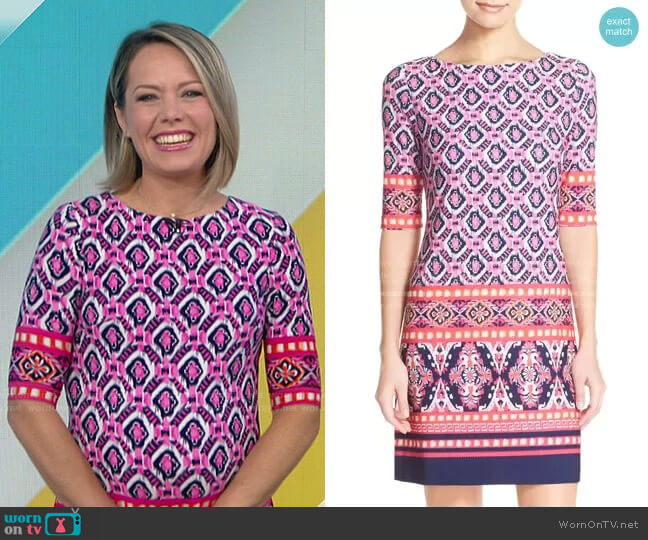 Eliza J Print Jersey Shift Dress worn by Dylan Dreyer on Today