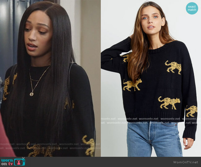 Rails Perci Sweater worn by Olivia Baker (Samantha Logan) on All American
