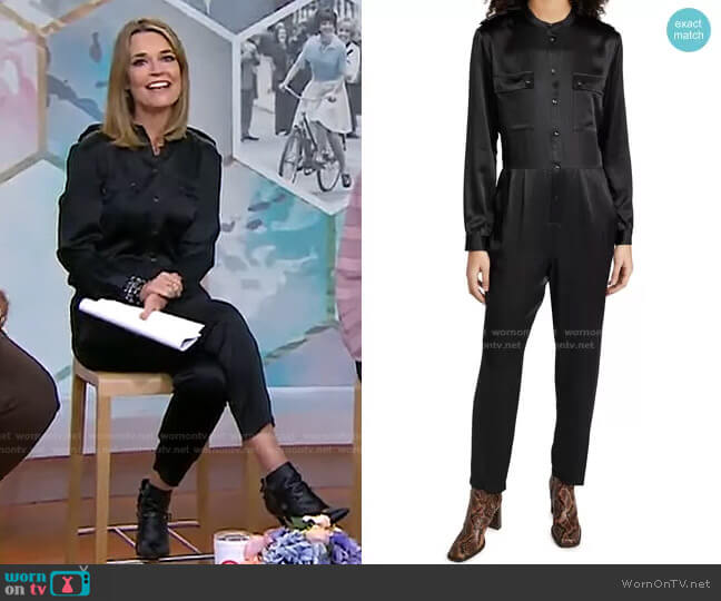 Anine Bing Rosalie Jumpsuit worn by Savannah Guthrie on Today
