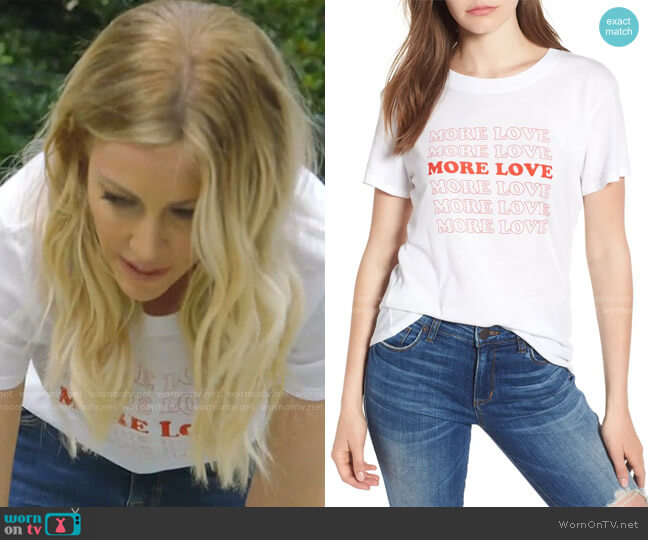 Sub_Urban Riot More Love Slouched Tee worn by Stephanie Hollman on The Real Housewives of Dallas