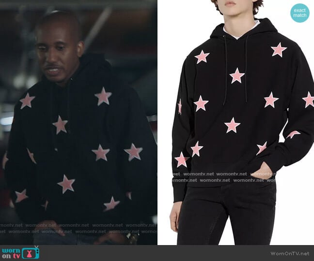 Sandro Hoodie with patch worn by Gary Williams (Chris Redd) on Kenan