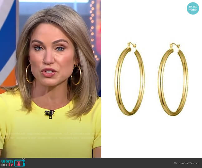 Bonheur Selena Hoops worn by Amy Robach on Good Morning America