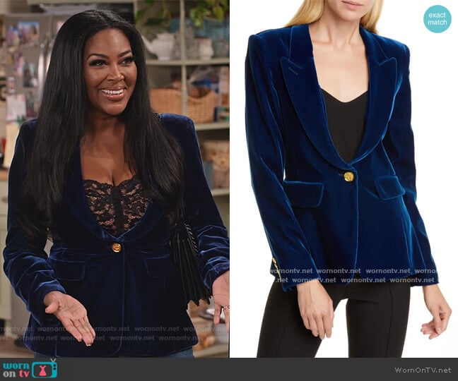 Smythe Peak Lapel Velvet Blazer
