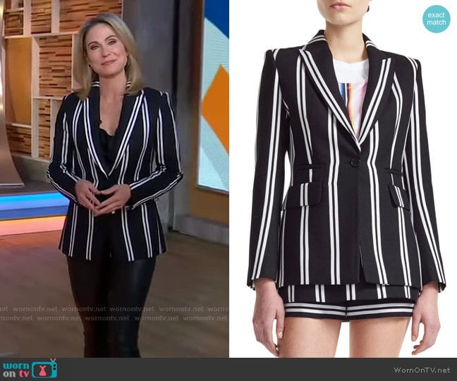 Maje Vakila Blazer worn by Amy Robach on Good Morning America