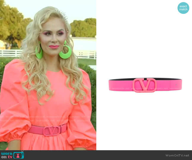 Valentino Garavani VLOGO Buckle Belt worn by Kameron Westcott on The Real Housewives of Dallas