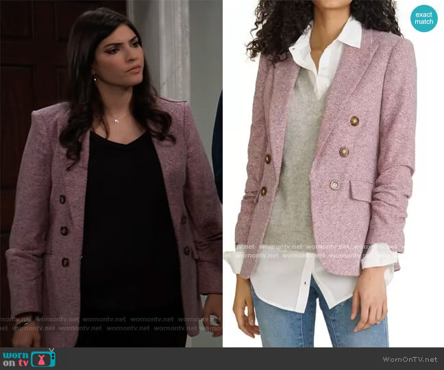 Veronica Beard Beacon Dickey Jacket worn by Brook Lynn Quartermaine (Amanda Setton) on General Hospital