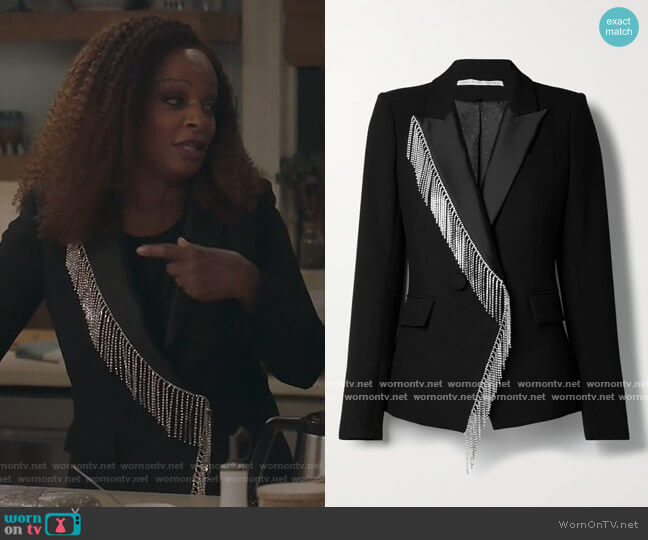 Veronica Beard Clarise crystal-embellished crepe blazer