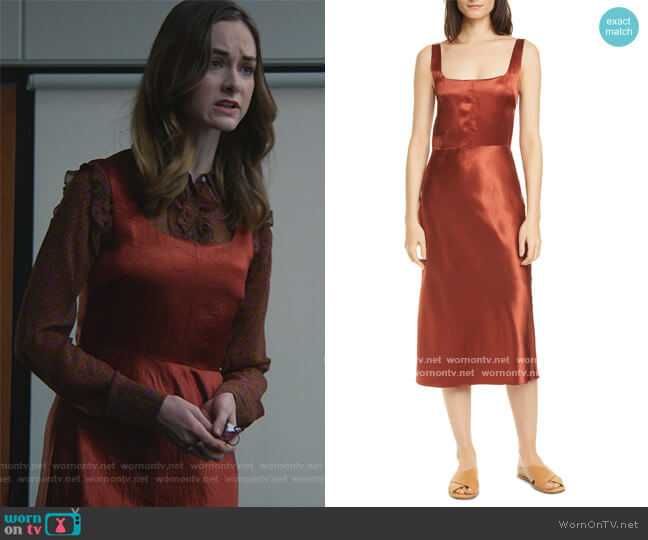 Vince Satin Slipdress worn by Samantha Powell (Audrey Corsa) on All Rise