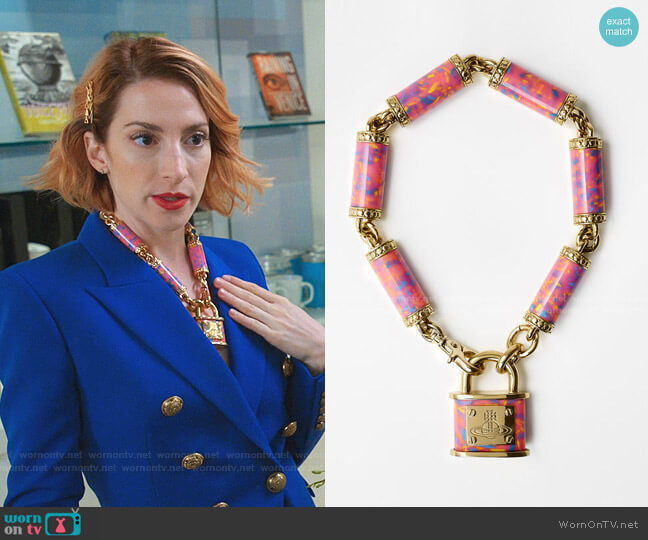 Vivienne Westwood Roman Necklace worn by Lauren (Molly Bernard) on Younger