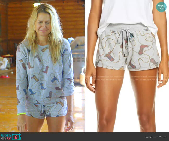 PJ Salvage Western Jam Pajama Shorts worn by Kary Brittingham on The Real Housewives of Dallas