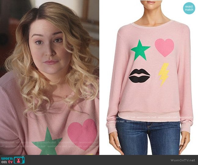 Wildfox Powericon Graphic Sweatshirt worn by Davia (Emma Hunton) on Good Trouble