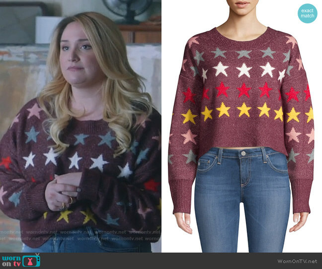 Wildfox Rainbow Star Sweater worn by Davia (Emma Hunton) on Good Trouble
