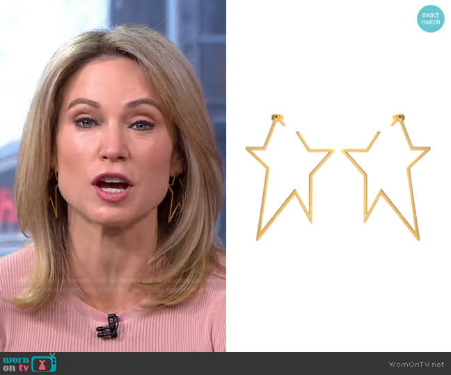Accessory Concierge A Star is Born Earrings worn by Amy Robach on Good Morning America