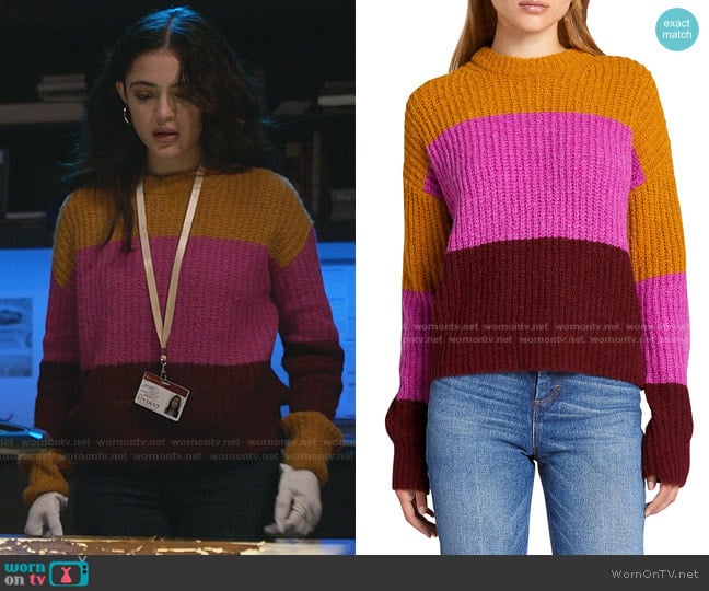 A.L.C. Robertson Colorblock Sweater worn by Olive Stone (Luna Blaise) on Manifest