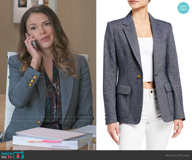 A.L.C. Stevie Single-Button Jacket worn by Liza Miller (Sutton Foster) on Younger