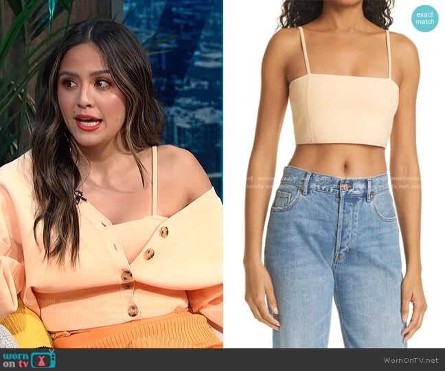 A.L.C. Winnie Crop Knit Camisole worn by Erin Lim on E! News