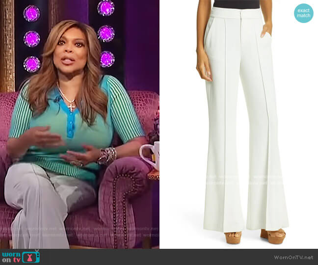 Alice + Olivia Dylan Bootcut Pants worn by Wendy Williams on The Wendy Williams Show