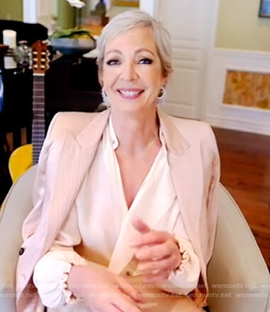 Allison Janney’s pink blazer on The Drew Barrymore Show