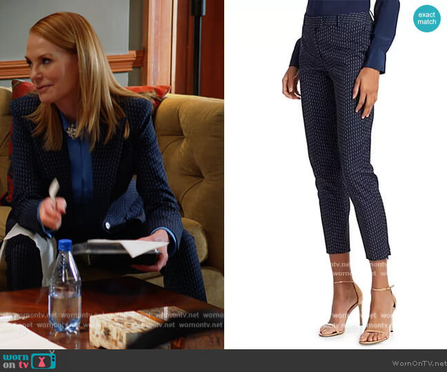 Altuzarra Henri Stitch Wool-Blend Pants worn by Lisa Benner (Marg Helgenberger) on All Rise