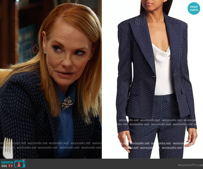 Altuzarra Kaiyo Wool Jacket worn by Lisa Benner (Marg Helgenberger) on All Rise