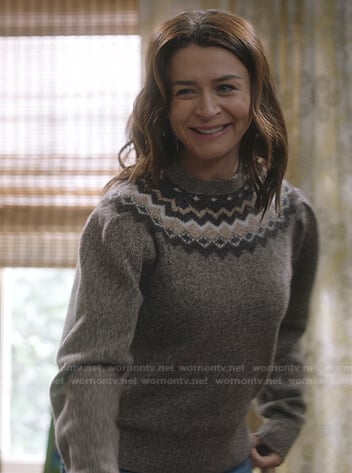 Amelia’s fair isle sweater on Greys Anatomy
