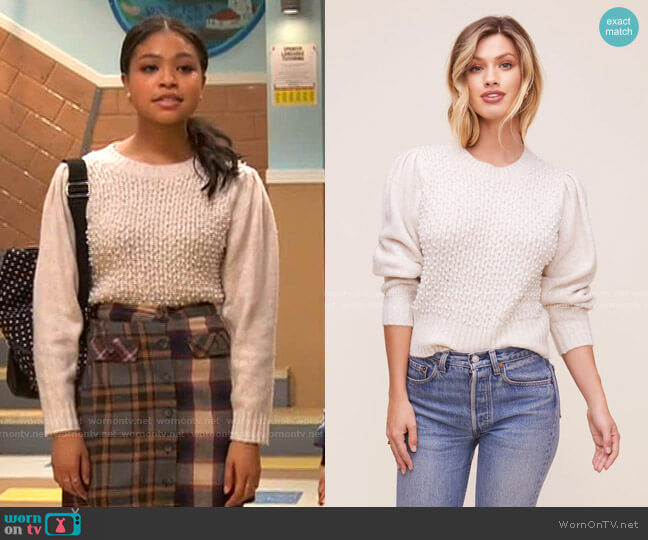ASTR the Label Cindy Sweater worn by Nia Baxter (Navia Robinson) on Ravens Home