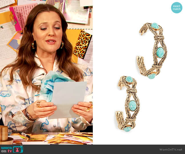 Alexander McQueen Camel Hair Wide Leg Pants worn by Drew Barrymore on The Drew Barrymore Show