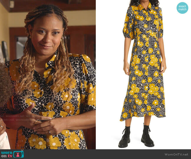 Ba&Sh Babeth Floral Shirtdress worn by Karen Wilson (Tracie Thoms) on 9-1-1