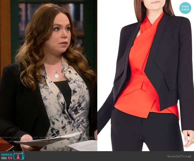 Bcbgmaxazria Lloyd Jacket worn by Kristin Baxter (Amanda Fuller) on Last Man Standing