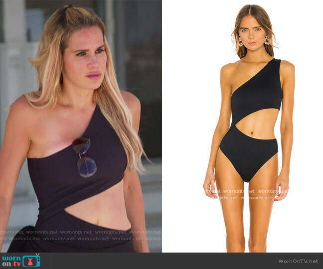 Beach Riot Celine One Piece worn by Jackie Goldschneider on The Real Housewives of New Jersey