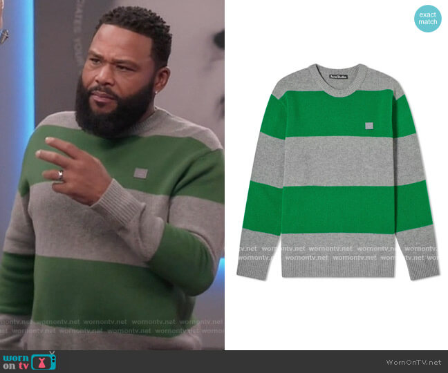 Acne Studios Nimah Block Stripe Sweater worn by Andre Johnson (Anthony Anderson) on Black-ish