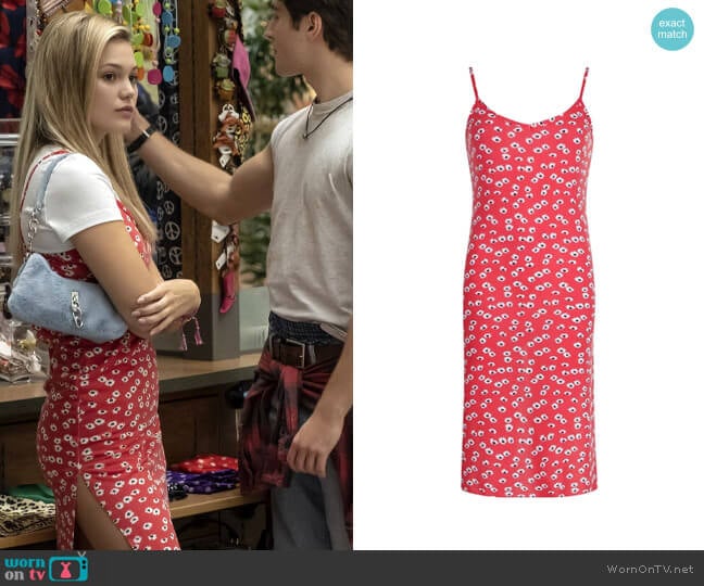 Boohoo Ditsy Floral Midi Slip Dress worn by Kate Wallis (Olivia Holt) on Cruel Summer