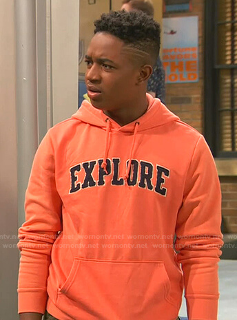 Booker’s orange Explore hoodie on Ravens Home
