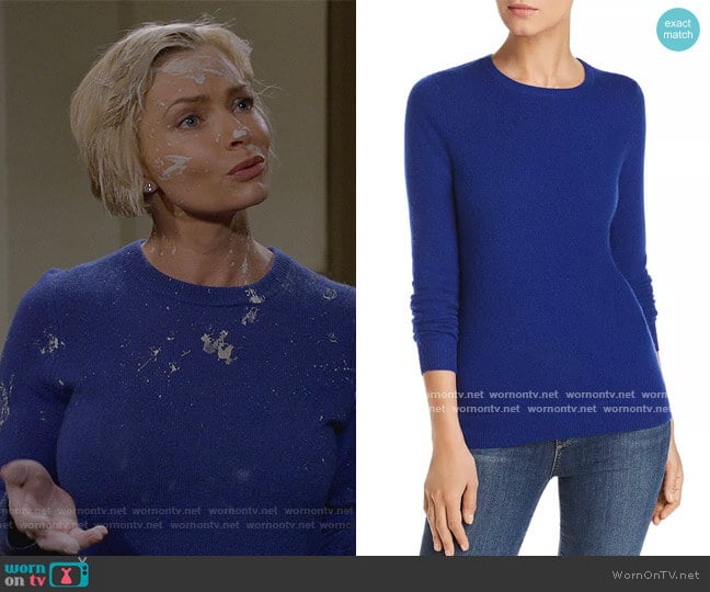 C by Bloomingdales Crewneck Cashmere Sweater worn by Jill Kendall (Jaime Pressly) on Mom