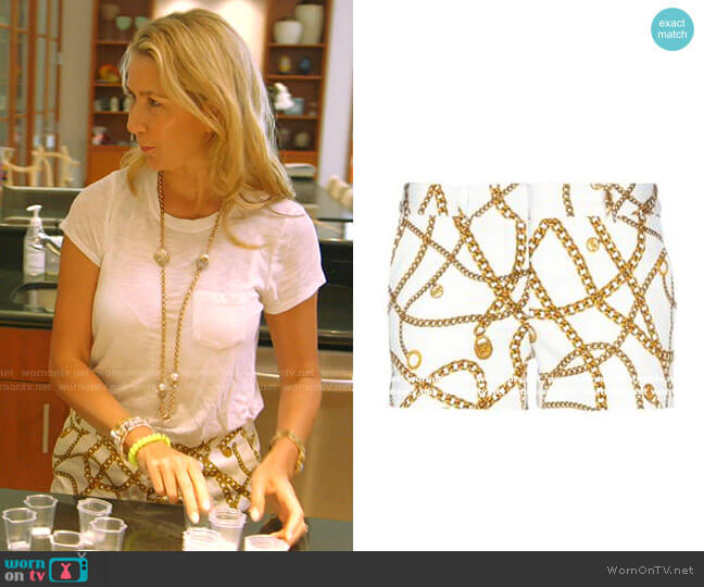 Michael Kors Chain Print Shorts worn by Kary Brittingham on The Real Housewives of Dallas