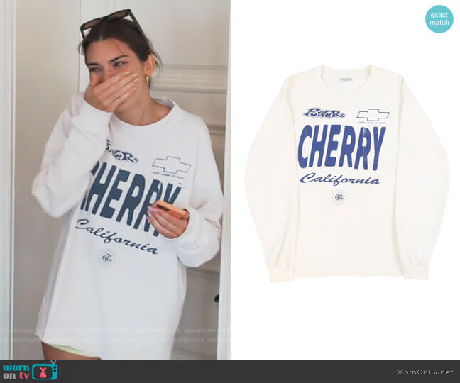 Cherry Power Motocross Shirt worn by Kendall Jenner on Keeping Up with the Kardashians