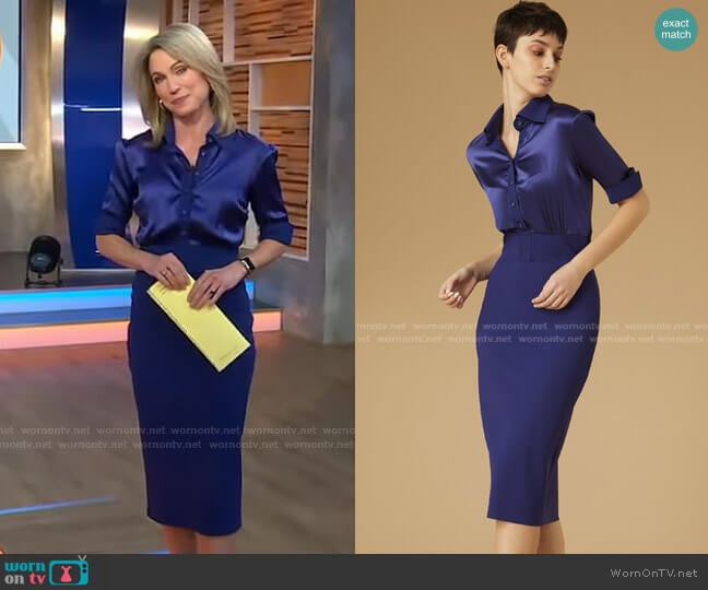 Chiara Boni La Petite Robe Archie Dress worn by Amy Robach on Good Morning America
