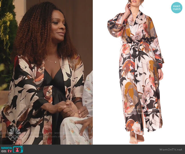 Christine Lingerie Sedona Printed Silk Long Robe