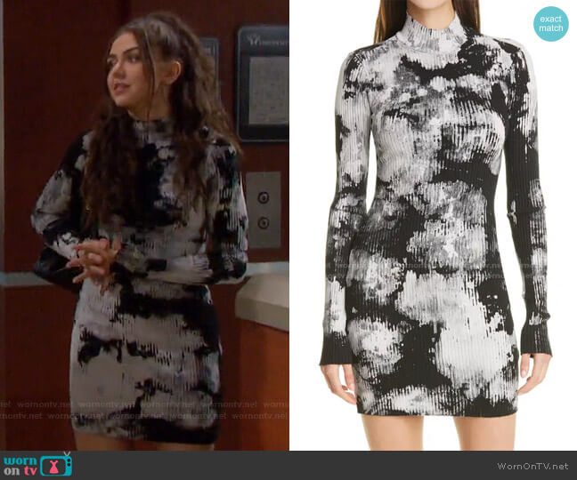 Cotton Citizen Ibiza Tie-Dye Rib-Knit Dress worn by Ciara Brady (Victoria Konefal) on Days of our Lives