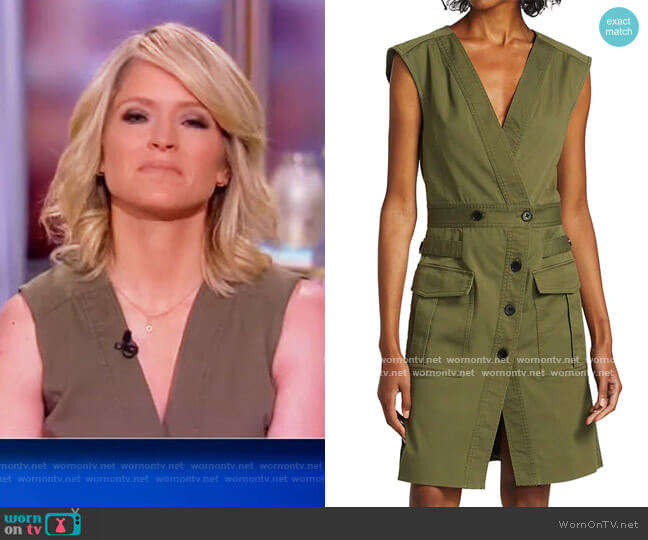 Derek Lam 10 Crosby Elena Sleeveless Utility Dress worn by Sara Haines on The View