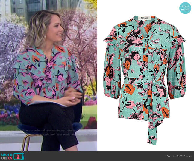 Diane von Furstenberg Jana Top worn by Dylan Dreyer on Today