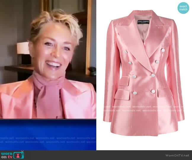 Dolce and Gabbana Double Breasted Shantung Blazer