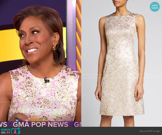 Dolce & Gabbana Jacquard A-Line Dress worn by Robin Roberts on Good Morning America