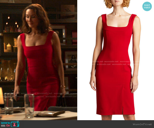 Dolce & Gabbana Square-Neck Fitted Cady Dress worn by Quinn (Laura Benanti) on Younger