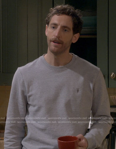 Drew’s grey sweatshirt on B Positive