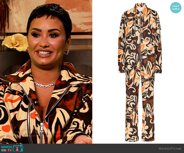 Dries Van Noten Floral Corduroy Jumpsuit