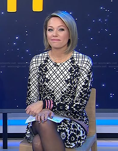Dylan’s white floral long sleeve dress on Today