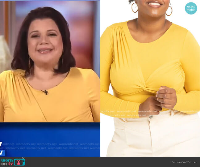 Eloquii Twist Front Top worn by Ana Navarro on The View
