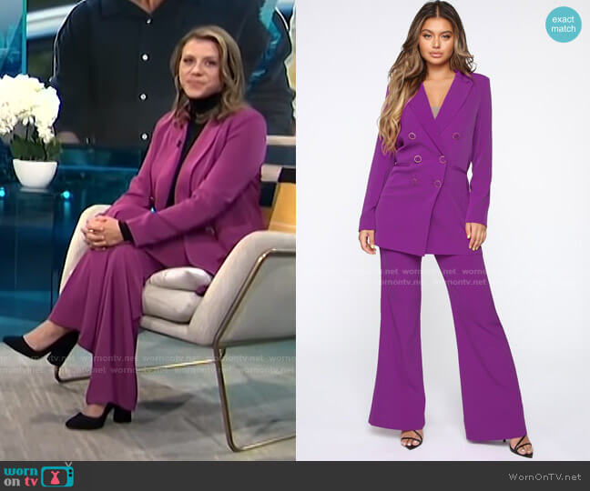 Fashion Nova Young CEO Pant Set - Magenta